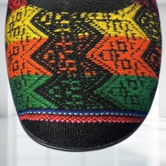 Moleca Bohemian Striped Multicolor Ballet Flats Comfort Shoes Brazil Size 35 - Picture 6 of 14